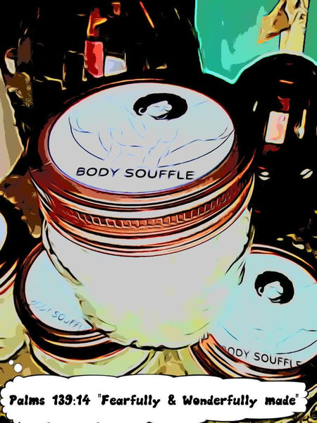 This creamy deliciousness is packed with moisturizing ingredients for the skin.  Its rich natural oils and heavenly scented with essential fragrances. Whipped to perfection and preserved for the body.